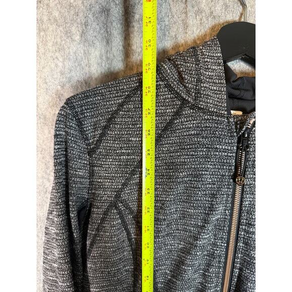 Lululemon Womens Daily Practice Jacket Black White Thumbhole Athleisure - Sz 10 - Picture 9 of 9